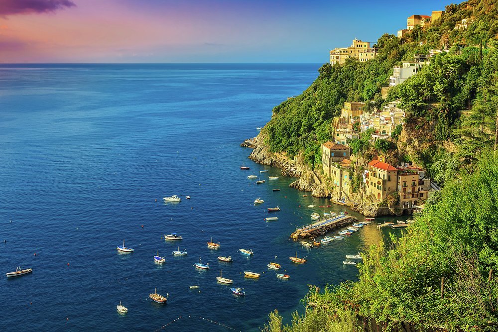 The town of Conca dei Marini in Amalfi