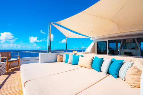 Sun deck lounging area